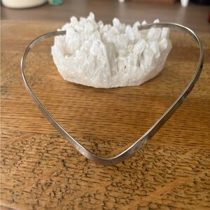 Vintage 70’s silver collar necklace